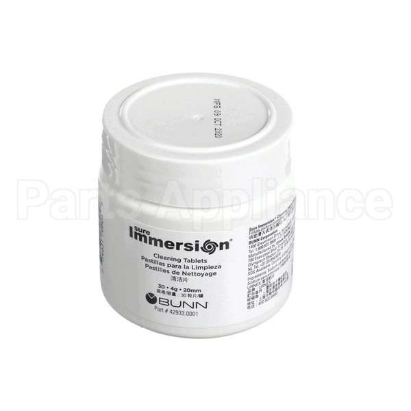 42933.0001 Compatible Bunn Tablet, Cleaning 1 Jar Sure Immersion