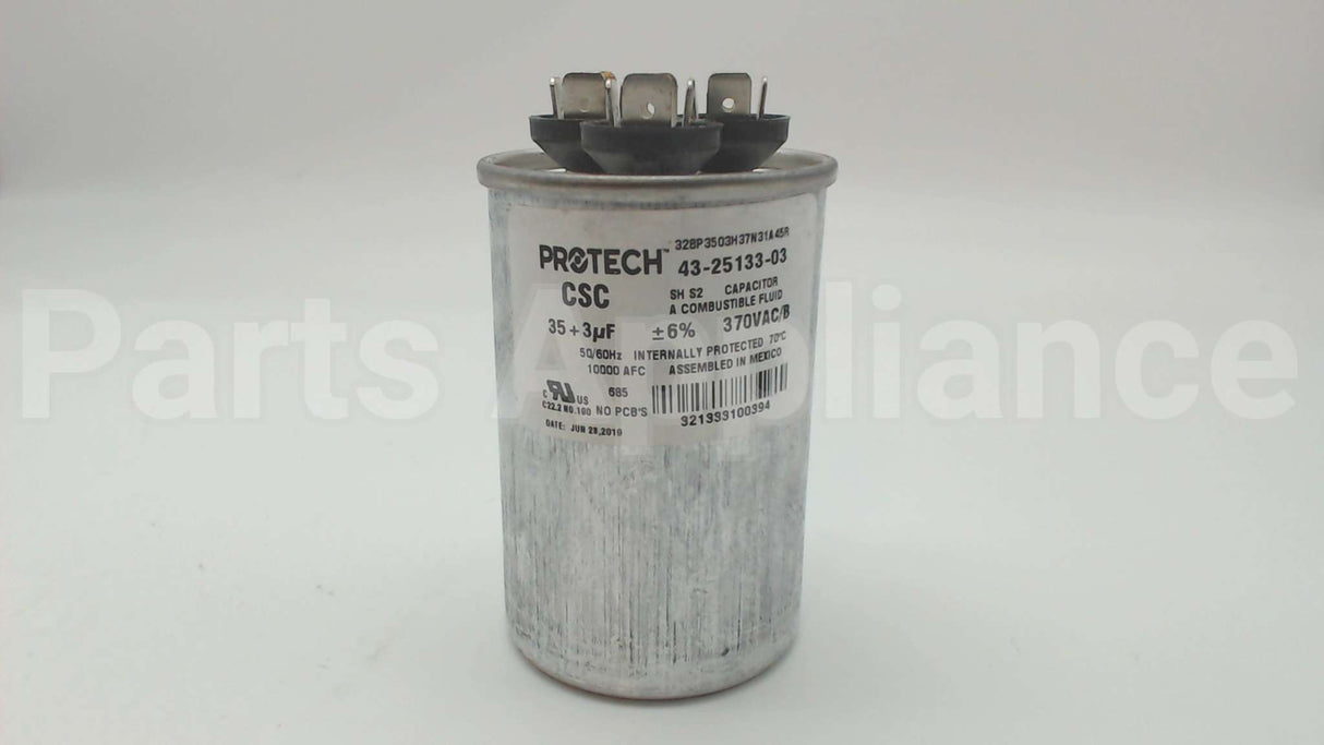 43-25133-03 Rheem-Ruud 35/3M 370V Round Dual Capcitor