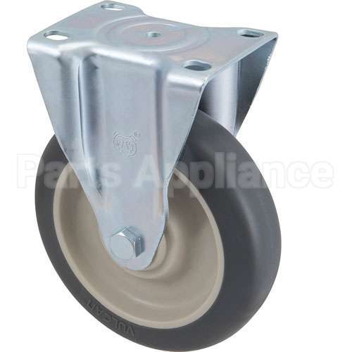 4501L1 Compatible Rubbermaid Caster, Plate, 5", Rgd, Gry