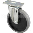 4501L20000 Compatible Rubbermaid Caster, Plate(5"Od, Swvl, Gray)