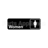 4516 Compatible Vollrath Sign, Women(Black, 3X9")