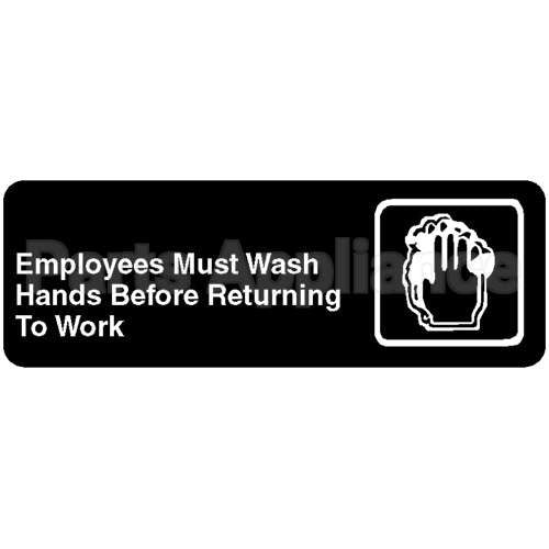4530 Compatible Traex Employee Hand Wash Sign 3 X 9 In English Braille