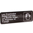 4531 Compatible Vollrath Sign, Wash Hands, In Spanish