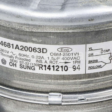 4681A20063D Lg Ac Motor Assembly