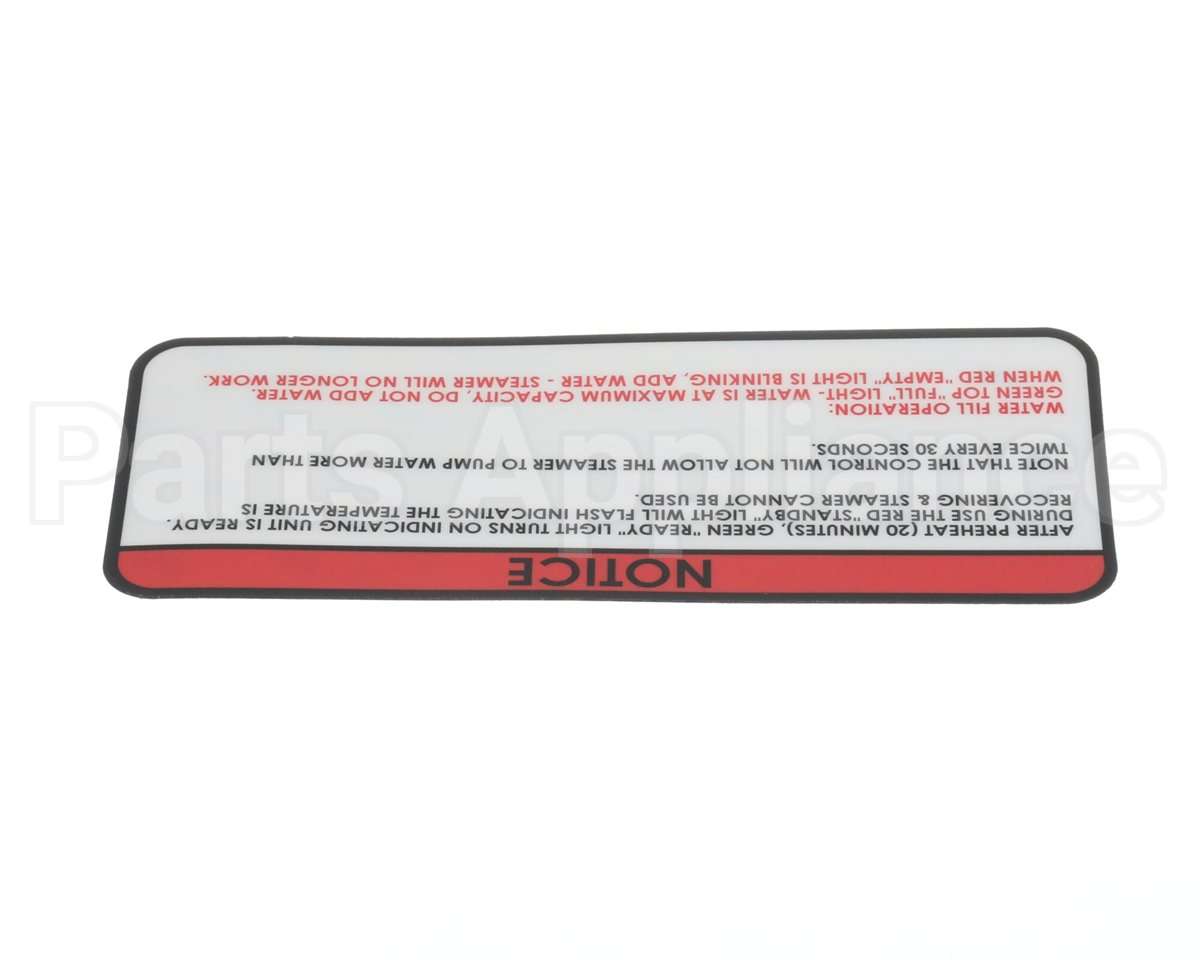 48389 Nemco Label, Notice, 6625
