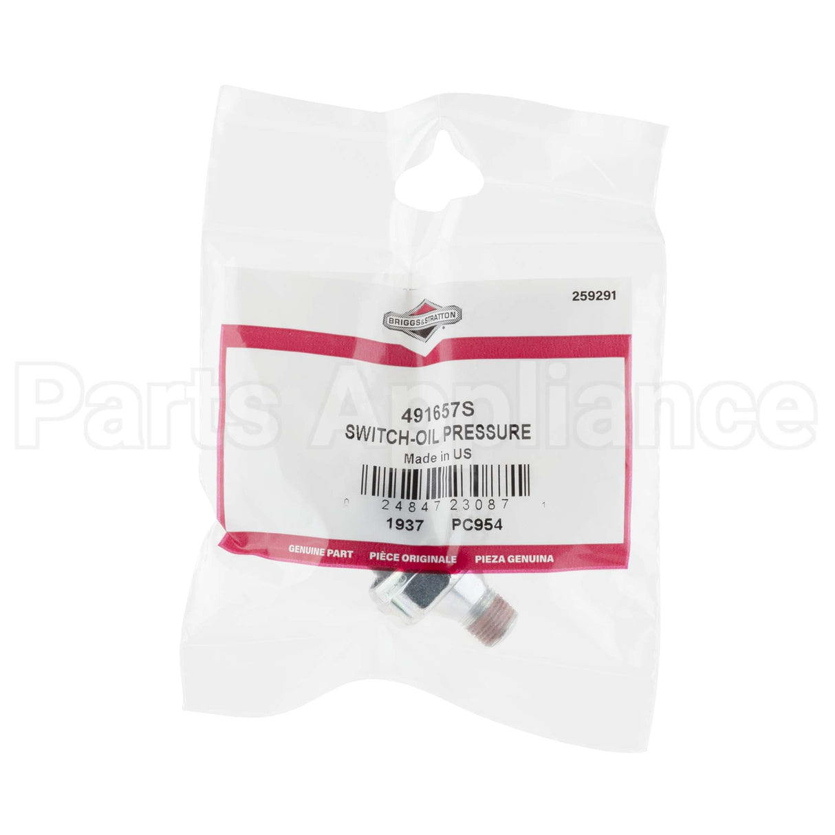 491657S Briggs & Stratton Switch-Oil Pressure