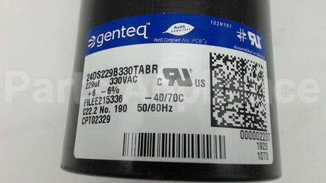 CPT2329 Trane 229 +/- 5Mfd 330V Rnd Capacitr
