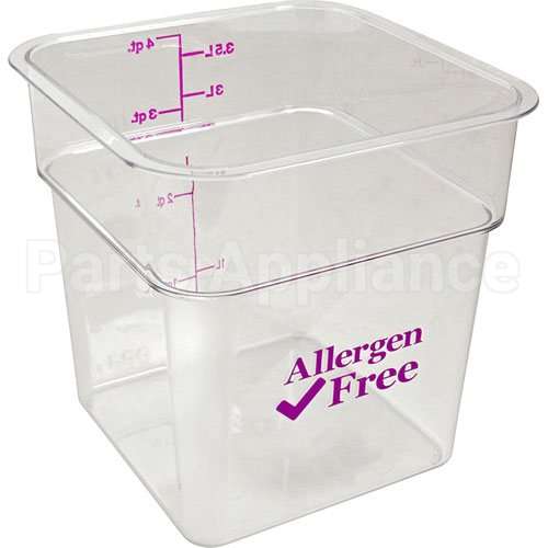 4SFSCW441 Compatible Cambro 4 Qt Camsquare Container Allergen-Free Storage