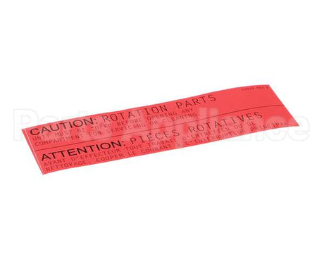 50039 Middleby Label,Caution Rotating Pt Us/Can