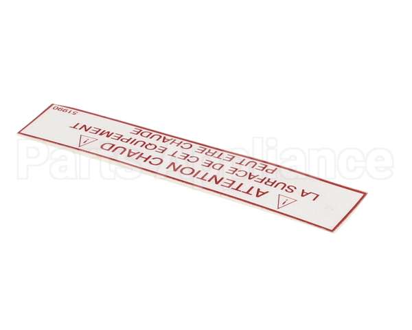 51990 Henny Penny Label-Warning Hot (French)