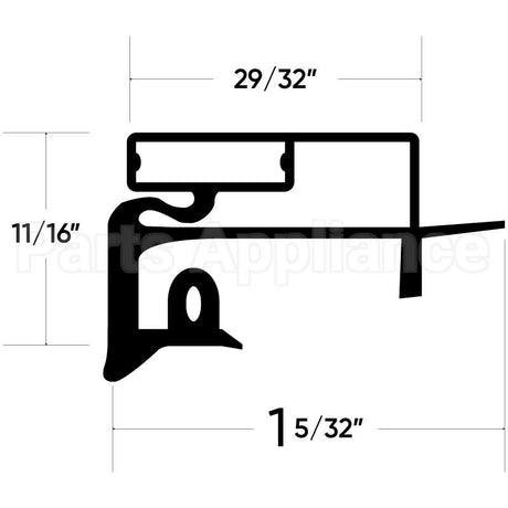 5308007123 Freezer Door Gasket Compatible