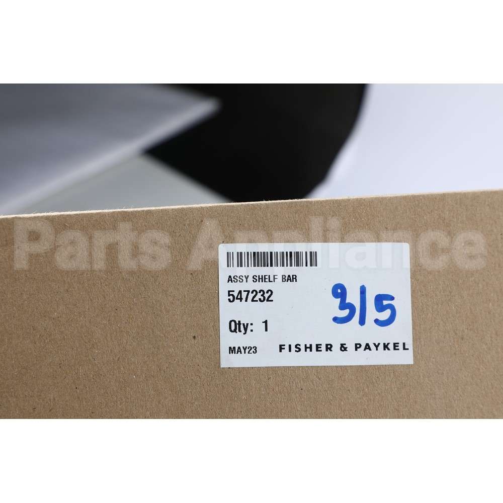 547232 Fisher Paykel Assy Shelf Bar