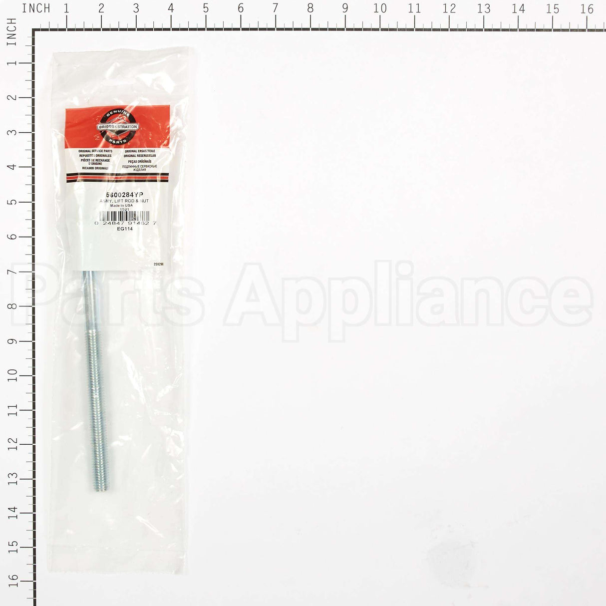 5600284YP Briggs & Stratton Asmy Lift Rod & Nut