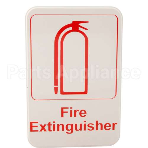 5618 Compatible Vollrath Sign, Fire Extinguisher, 6X9"