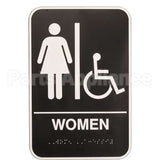5630 Compatible Vollrath Sign Women 6X9 Braile