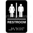 5633 Compatible Traex Braille Restroom Sign 6 X 9 In
