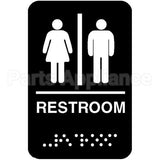 5633 Compatible Traex Braille Restroom Sign 6 X 9 In