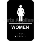 5634 Compatible Vollrath Sign, Woman"S, Braille, 6X9"