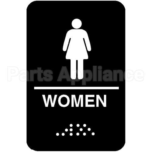 5634 Compatible Vollrath Sign, Woman"S, Braille, 6X9"