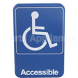 5644 Compatible Traex Sign, Handicap, Blue, 6X9"