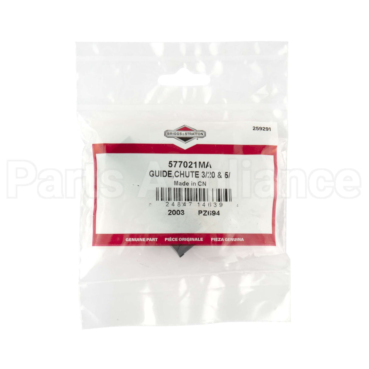 577021MA Briggs & Stratton Guidechute 3/20 & 5/