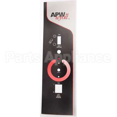 58173 Compatible Apw Control Plate Label M-95-2