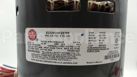5845 Nidec-Us Motors 3/4Hp 1075Rpm 115V 48Z Oao