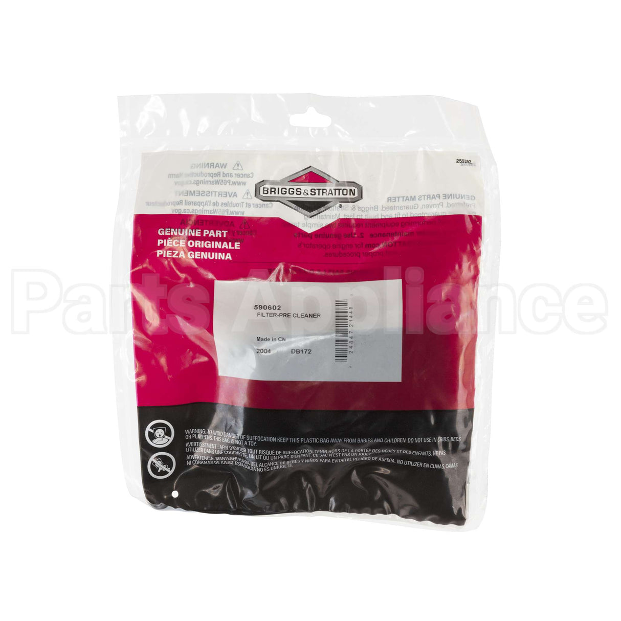 590602 Briggs & Stratton Filter-Pre Cleaner