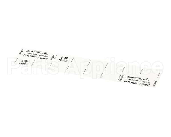 59565 Henny Penny Menu Card - Hp Gm