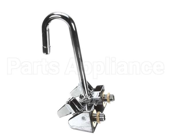 5F-4WLX03 T&S Brass Equip 4 Wall Mount Faucet W/ 3 Swivel Go