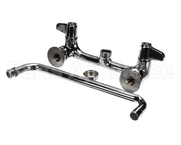 5F-8WLX12 T&S Brass Faucet, Wall Mount, 8 Centers, 12 Swing