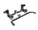 5F-8WLX12 T&S Brass Faucet, Wall Mount, 8 Centers, 12 Swing