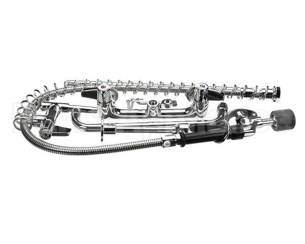 5PR-8W12-C T&S Brass Pre-Rinse Unit: 8 Wall Mount, Low-Flow S