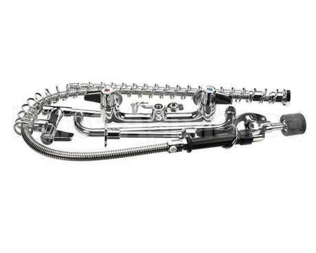 5PR-8W12-C T&S Brass Pre-Rinse Unit: 8 Wall Mount, Low-Flow S