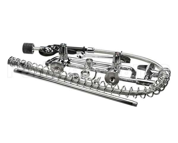 5PR-8W12-C T&S Brass Pre-Rinse Unit: 8 Wall Mount, Low-Flow S