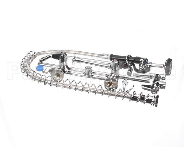 5PR-8W14 T&S Brass Pre-Rinse, Wall Mount Base, 8 Centers, 6