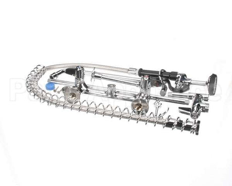 5PR-8W14 T&S Brass Pre-Rinse, Wall Mount Base, 8 Centers, 6