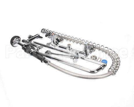 5PR-8W14 T&S Brass Pre-Rinse, Wall Mount Base, 8 Centers, 6