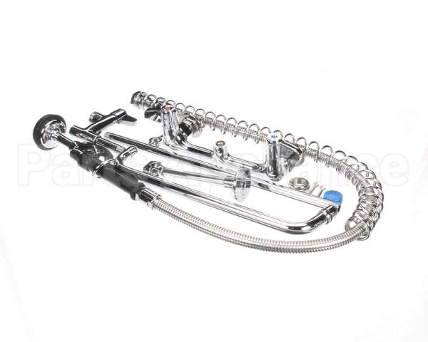 5PR-8W14 T&S Brass Pre-Rinse, Wall Mount Base, 8 Centers, 6