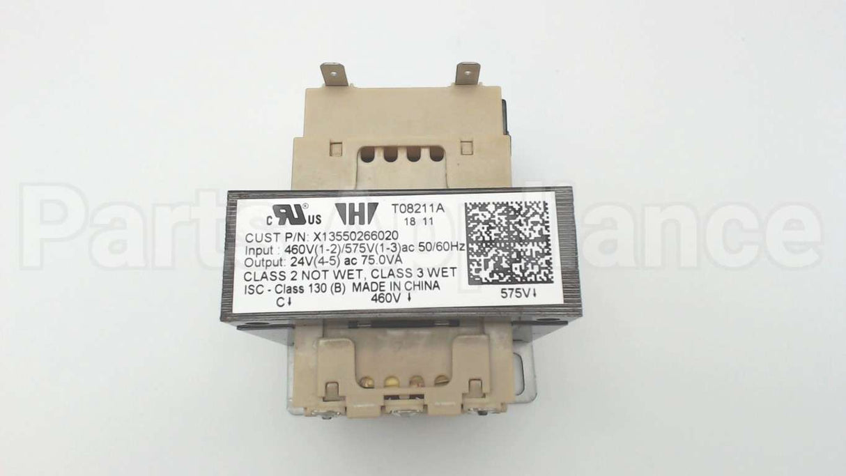 TRR0826 Trane 460-575V-Pri 24V-Sec 75Va Tran