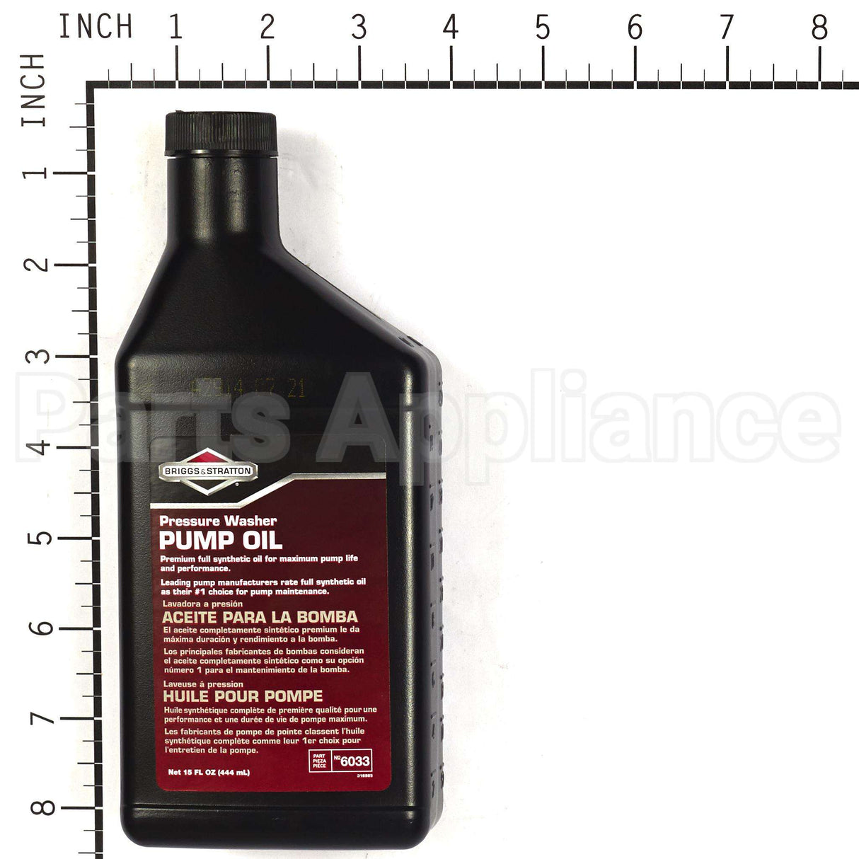 6033 Briggs & Stratton Acc Bttl 15 Oz Syn Pump Oil B&S