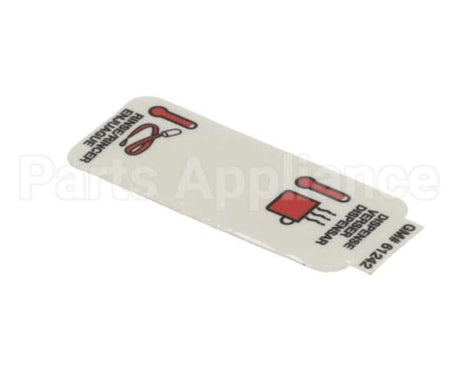 61242 Grindmaster Cecilware Label, Flush On/Off