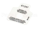 61247 Grindmaster Cecilware Label, Power On Light Pic
