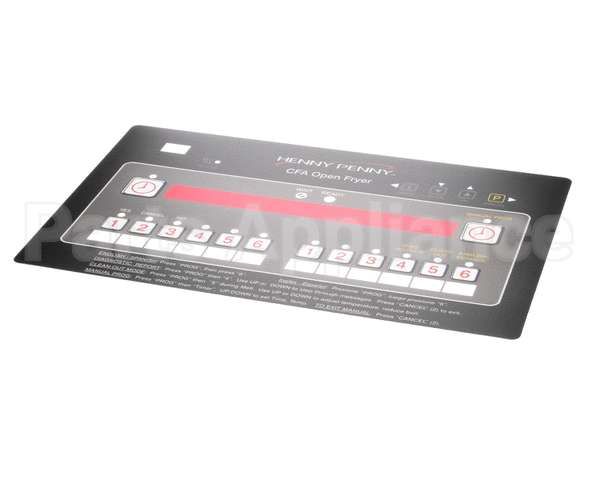 61575 Henny Penny Decal-Cfa 12 Button Control