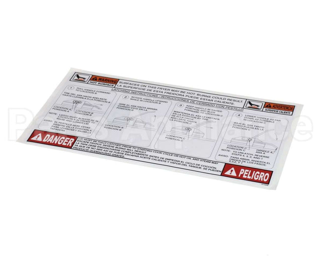 67329 Henny Penny Lid Instruction Label