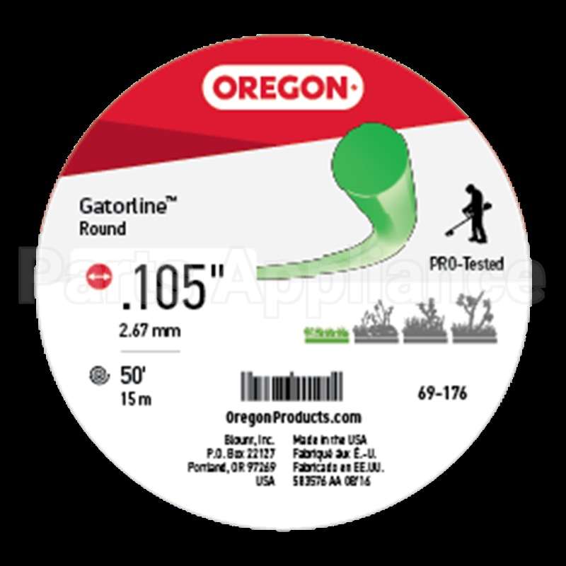 69-176 Oregon Gatorlineround .105 50Ft Donu
