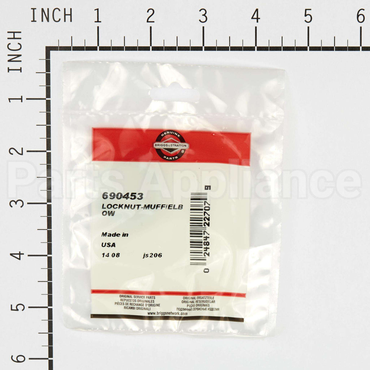 690453 Briggs & Stratton Locknut-Muff/Elbow