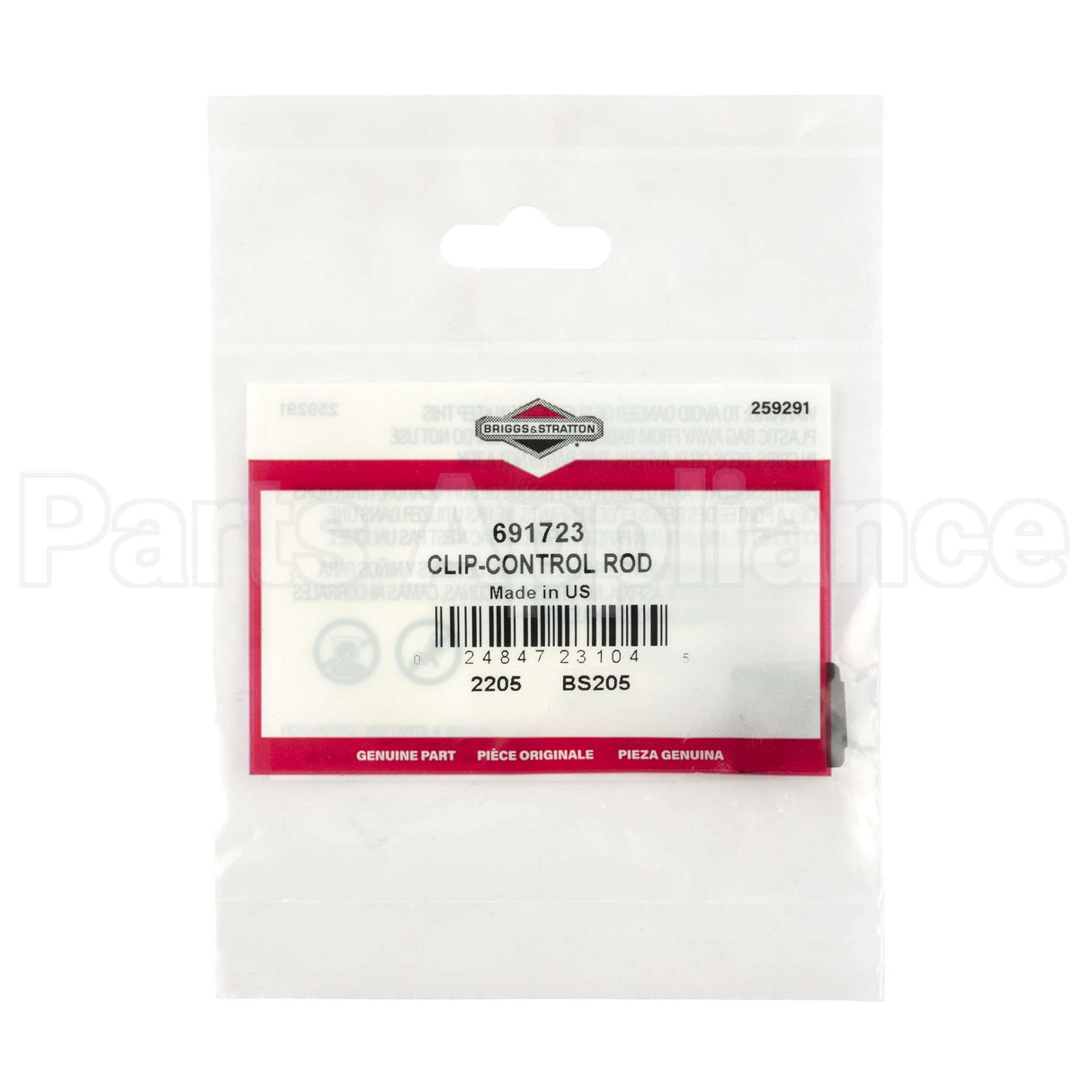 691723 Briggs & Stratton Clip-Control Rod
