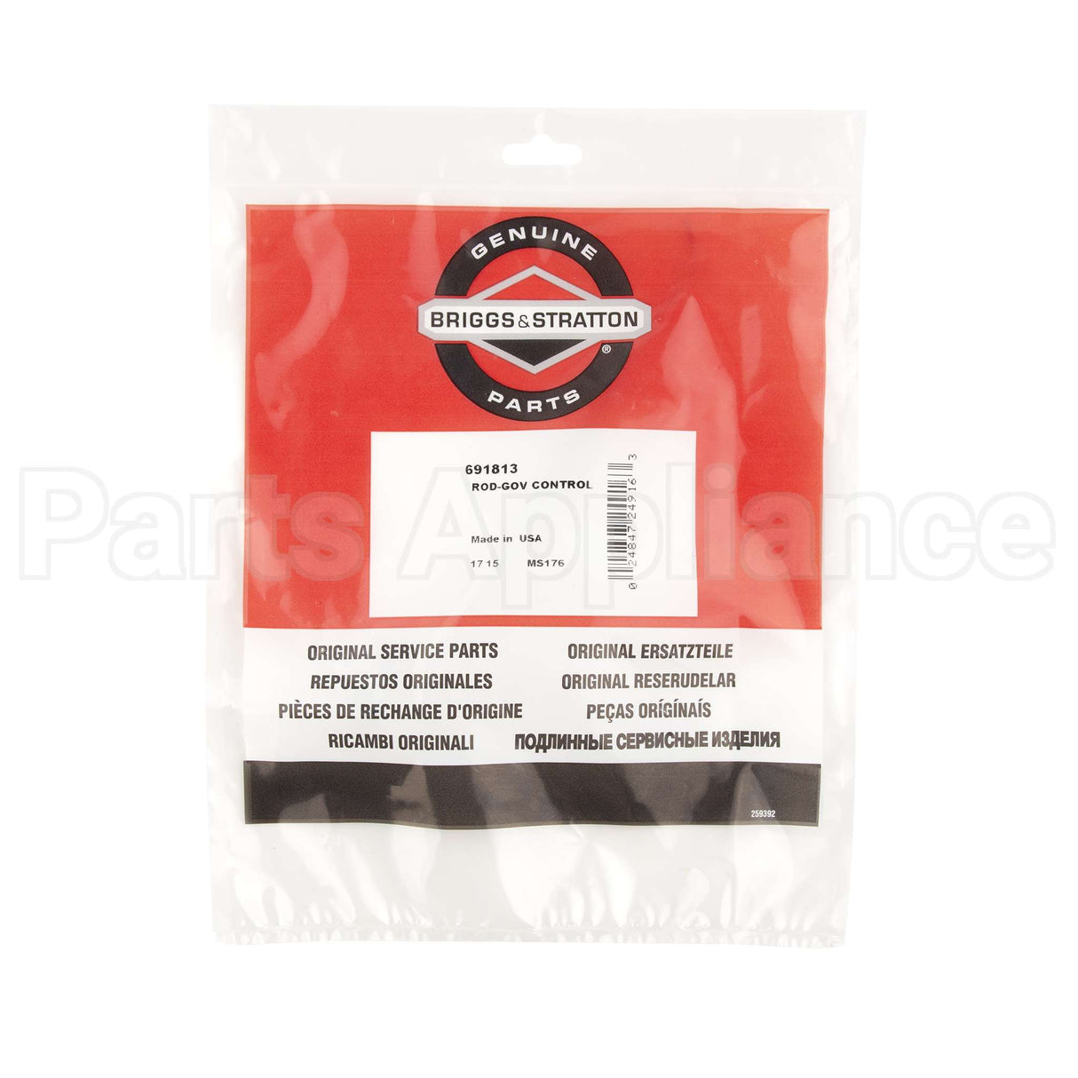 691813 Briggs & Stratton Rod-Gov Control