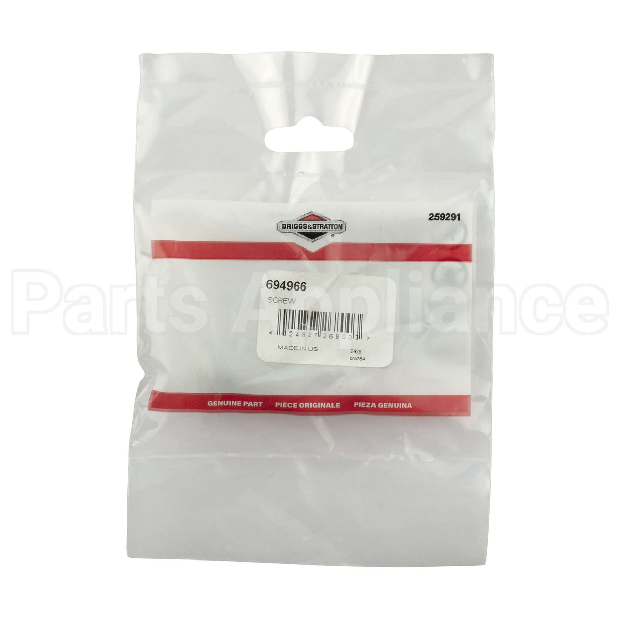 694966 Briggs & Stratton Screw